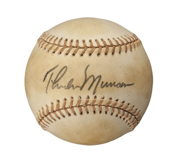 Thurman Munson Single-Signed Official American League Baseball
